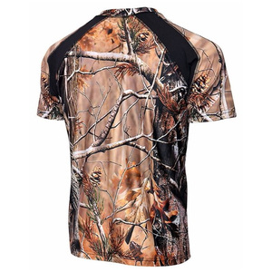 Chemise de chasse à manches courtes pour homme, camouflage, respirante, en polyester, vêtements d'extérieur, style automne - Product Image 4