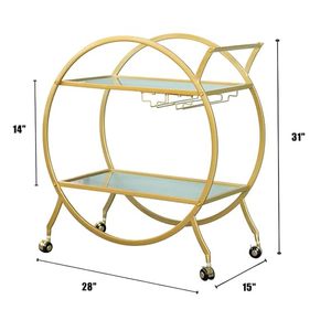 Chariot de bar moderne en métal, chariot à boissons roulant, mobilier de bar de luxe pour la maison, restaurant, hôtel, collection de service de boissons, acier noir - Product Image 4