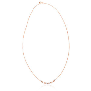 Cadena de oro rosa de 18 quilates para mujer, collar de eslabones radiantes de perfil regular de 2,37g, joyería fina minimalista elegante de lujo unisex para mujer - Product Image 2
