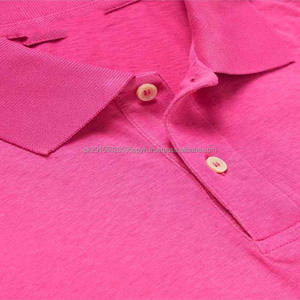 Nuevas llegadas 2025 OEM Marca personalizada Diseño de logotipo Polos Color sólido Tops casuales Polos de hombre Algodón Tallas grandes Color rosa - Product Image 3