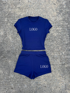 T-shirt court pour femme 100% coton, coupe slim, manches courtes, style Y2K, streetwear, décontracté, tendance - Product Image 2