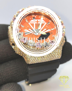 Reloj de Lujo Personalizado con Diamantes Moissanite VVS Engastados a Mano y Marco de Plata de Ley 925 - Product Image 1