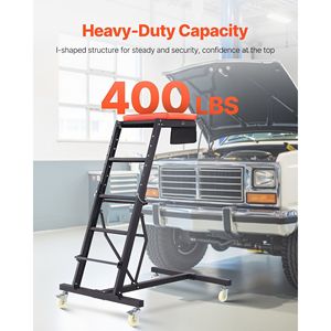 Carrello per Meccanici Regolabile in Altezza da 116-168 cm, Capacità 180 kg, con 4 Ruote Girevoli, Strumento per Riparazione Auto - Product Image 2