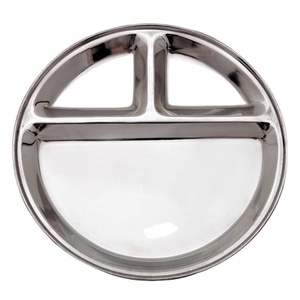 Fournitures pour restaurants et hôtels plateaux de service ronds plateaux modernes plateaux et assiettes en métal en acier inoxydable au prix de gros - Product Image 1