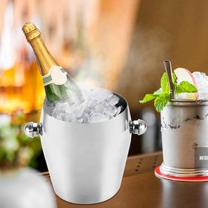 Heavy Duty Double Wall Insulated Stainless Steel <b>Ice</b> <b>Bucket</b> 3L for Beer Champagne Wine Party Bar Use OEM Wholesale Bulk Supplier - Product Image 4