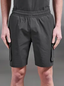 Custom Mens Cargo Shorts Lightweight Nylon Ripstop 4 Way Stretch Shorts with Multiple Pockets Elastic Waistband - Product Image 3