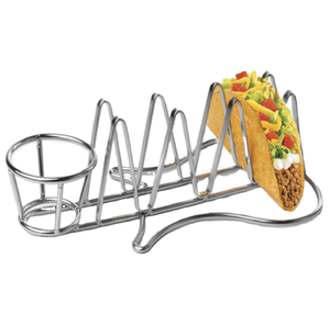 Best Selling Stainless Steel Taco Holder <b>Stand</b> with Admirable Design Durable Stylish Functional and Affordable Food Rack Tray - Product Image 1