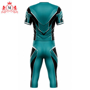 Tenue de football pour homme, vert sarcelle et noir, en polyester respirant, vêtement de sport, taille adulte, détection par aiguille - Product Image 3