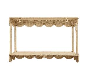 Nuevo diseño de estantería escalonada de ratán con dos niveles festoneados para exhibir libros y decorar la habitación infantil. - Product Image 3