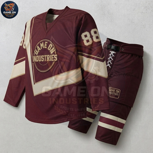 2026 New Trendy Professional Team Jersey and Pants OEM Wholesale Rate Manufacturer Custom Sublimated Ice Hockey Uniform Sets - Product Image 2