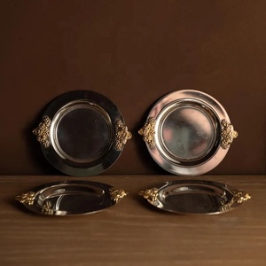 Royal Vineyard Brass <b>Coaster</b> Set Handcrafted Premium <b>Drink</b> <b>Coasters</b> Heat Resistant Table Protector Luxury Entertaining Gift - Product Image 1