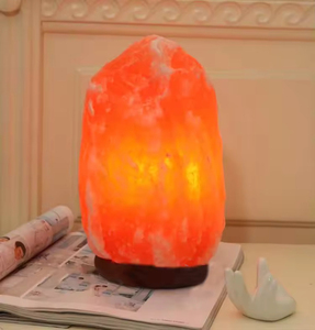 Lampe de sel de l'Himalaya naturelle sculptée de qualité supérieure avec fonction étanche pour la décoration de la maison et des fêtes, lumière de nuit rose - Product Image 1