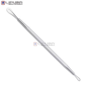 Professional Dual End <b>Blackhead</b> Acne <b>Extractor</b> Stainless Steel Precision Skincare <b>Tool</b> Textured Grip Fashionable Foot Rasp - Product Image 2