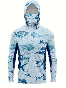Sweat à capuche de pêche pour homme UPF 50+ à séchage rapide, manches longues, protection solaire, pour la pêche en plein air - Product Image 2