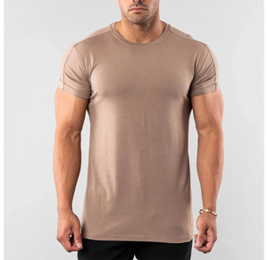 Factory Custom High Quality Mens Vintage Casual Muscle Regular Fit O-Neck Short Sleeve 280g Gym T-Shirt Quick Dry Breathable - Product Image 5