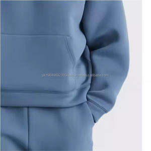 Conjunto Deportivo de Algodón de Última Moda, Chaqueta con Capucha y Cremallera Completa, Pantalones Deportivos con Logotipo Personalizado, Ecológico, Cálido para Invierno, Dos Piezas, 2026 - Product Image 3