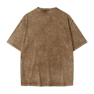 T-shirt Homme Luxe Effet Vieilli 100% Coton Haute Qualité, Logo Vintage Personnalisé, Délavé au Soleil, Coupe Oversize, Lavage Acide - Product Image 6