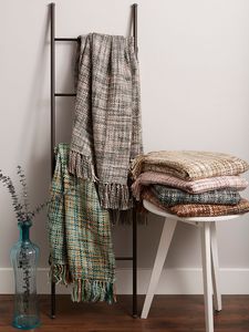 Handmade Luxury <b>Indian</b> Decorative Sofa <b>Throw</b> Blanket with Tassels Soft Material For Living Room - Product Image 2