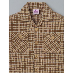 Chemise en coton beige et marron à micro-carreaux décontractée pour garçons - Product Image 3