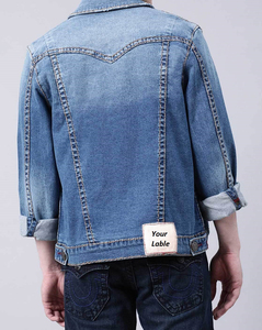 2026 Men's <b>Denim</b> <b>Jacket</b> Regular Fit Button Fly Solid Color Casual Autumn Cotton Washable Topstitch - Product Image 4