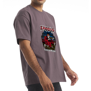 T-shirt gris à manches courtes pour homme Exodus avec imprimé Hymne funéraire, style punk, col rond, coupe classique, en jersey de coton - Product Image 4
