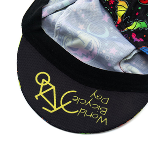 หมวกเบสบอลตาข่ายพิมพ์ลายโพลีเอสเตอร์ 100% พิมพ์ลายพลาสติซอลสำหรับปั่นจักรยาน หมวกปั่นจักรยานแบบ 3 แผง รับผลิตตามแบบ OEM พร้อมออกแบบโลโก้ - Product Image 2