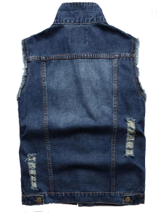 Veste en jean vintage pour homme de haute qualité, en coton, séchage rapide, anti-UV, design personnalisé, streetwear, logo sur le devant - Product Image 2