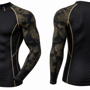 Wholesale Anti-UV Protection Rash Guard <b>Shirt</b> UPF 50+ Breathable Full Sleeve <b>Compression</b> Unisex Spandex Polyester Sportswear - Product Image 4