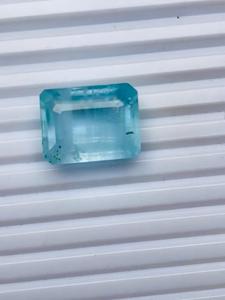 Aguamarina Natural Corte Esmeralda 4.50CTS Color Azul Cielo Premium Claridad Excelente Calidad Fina Tratada con Calor Pieza de Colección IGI - Product Image 6