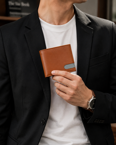 PU Durable Fashion Long <b>Wallet</b> Men Trifold <b>Money</b> Holder Snap Closure RFID Blocking Note Storage Sections Interior Card Pockets - Product Image 5