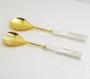Venta Directa de Fábrica: Juego de Utensilios de Cocina con Mango de Piedra, Alambre Metálico y Servidor de Ensalada de Acero Inoxidable - Product Image 4