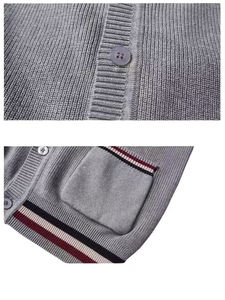 Academy Sweater for Boys And Girls New Color-Block Knitted Cardigan Jacket New Spring And Autumn Kids' School Attire for Girls - Product Image 6