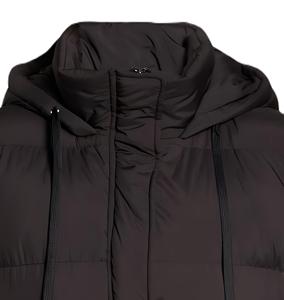 Veste matelassée en toile de coton personnalisée pour femme, 500g, chaude, isolée, imperméable, à capuche, légère, longue, pour l'hiver - Product Image 3