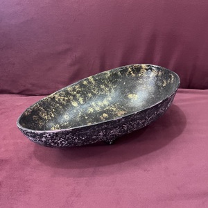 Bandeja de Almacenamiento Decorativa Moderna en Forma de Huevo, de Aluminio, Acabado Negro y Dorado, Decoración para el Hogar, Artesanía Metálica, Diseño Artesanal, TR600 - Product Image 6