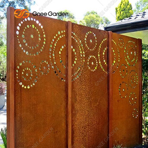 Panneaux muraux modernes en acier corten découpés au laser Panneau mural extérieur avec motifs d'animaux Ornements de jardin modernes - Product Image 4