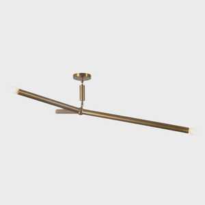 Lustre Sputnik en laiton, luminaire de plafond minimaliste à 3 bras - Product Image 4