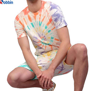 Conjunto de Pantalones Cortos Deportivos Tie Dye para Hombre, Colección de Verano, Logotipo Personalizado, Estilo Nacional, Cómodo y Transpirable, Unisex - Product Image 5