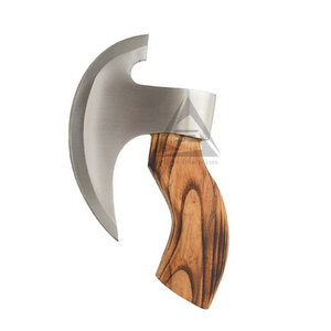 OEM Service Latest Design Pizza Cutting <b>Axe</b> Wood <b>Handle</b> Stainless Steel Blade High Quality in Stock Hot Sale - Product Image 3