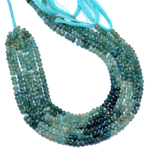Perles facettées rondes en Grandidierite 5mm-7mm, pierres semi-précieuses naturelles rares, coupées à la main, pour la création de bijoux - Product Image 1