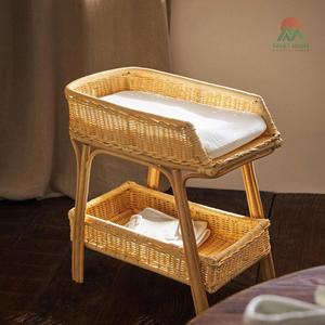 Vintage Handmade Rattan Baby <b>Changing</b> Basket Eco-Friendly Natural Water Hyacinth for Kids Sourced From Viet Nam - Product Image 4