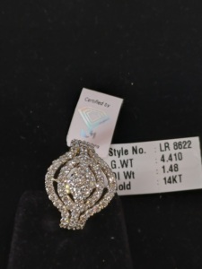 Bague élégante en or 14 carats superposée avec des pierres scintillantes effet diamant, bijoux de mariée élégants pour femmes - Product Image 4