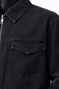 BASRA SPORTS Veste en jean bleue vintage pour homme, délavée, décontractée, boutonnée, à manches longues, en coton, manteau tendance, personnalisable OEM - Product Image 6