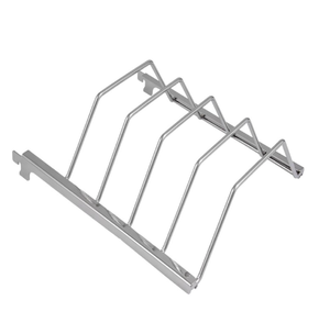 Elegant Food Storage Holder in Silver Metal With Long Size Taco Design Perfect for Stylish <b>Kitchen</b> and Home Storage - Product Image 3