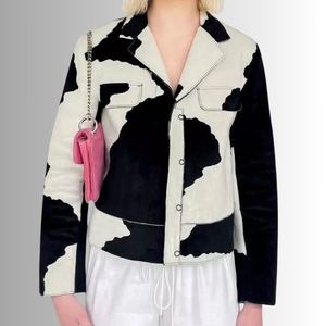 Chaqueta de Cuero Estilo Vaquera para Mujer, Personalizable, de Invierno, con Forro de Pana y Acolchado, de Cuero Genuino - Product Image 5