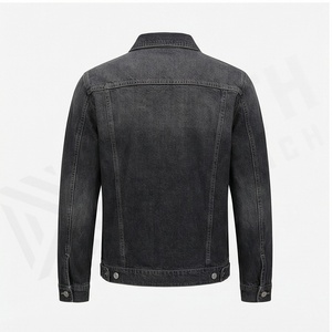 Nouveau style veste en jean pour hommes et femmes veste en jean noir à épaules tombantes femmes dans toutes les tailles-veste en jean pour hommes - Product Image 3