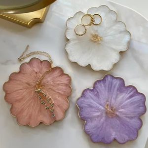 Custom <b>Pastel</b> Lilac Resin Coasters Gold Accents Handmade Floral Epoxy Cup Mat Set Non-Toxic Eco-Friendly 10mm Home <b>Decoration</b> - Product Image 6