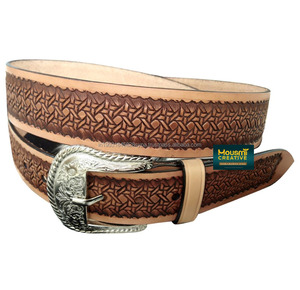 Unisex Custom Made Hand <b>Tooled</b> Genuine Argentina Cowhide <b>Leather</b> Belt Western Fashion Cowboy Engraved Hand-Painted Customizable - Product Image 4