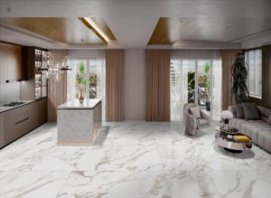 Azulejos de porcelana brillante de alta resistencia y calidad premium, tamaño 800x1600, 1200x1800, 750x1500 mm, azulejos de gran formato para uso comercial. - Product Image 2