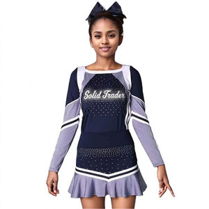 Tenues de danse multicolores extensibles pour petites filles, uniformes de cheerleading pour enfants de maternelle, idéales pour les spectacles et les événements sportifs. - Product Image 1