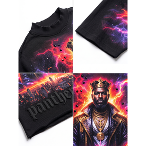 T-shirt unisexe surdimensionné personnalisé avec étiquette OEM, en jersey de coton et polyester, coupe carrée, style streetwear, impression photo, manches courtes, tissu 260g, tailles XS à 3XL - Product Image 4